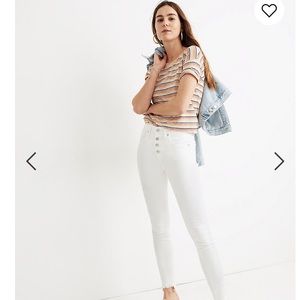 Madewell White 10” High Rise Skinny Crop Jeans